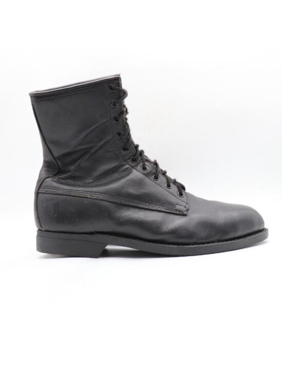 Addison Shoe Co Combat Boots Men\'s 12 W Steel Toe Black Military Shoes